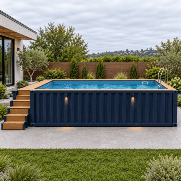 Container pool for sale with modern outdoor installation