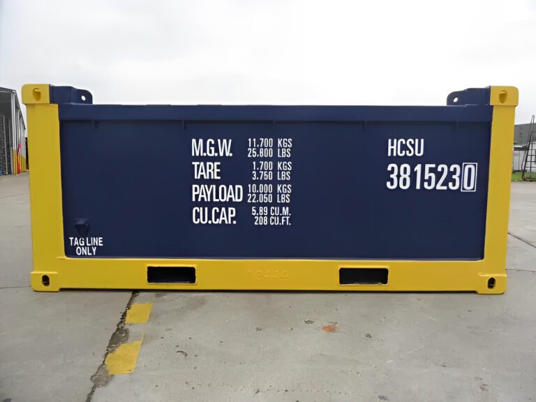 10ft DNV 2.7-1 Half Height Open Top Containers side view