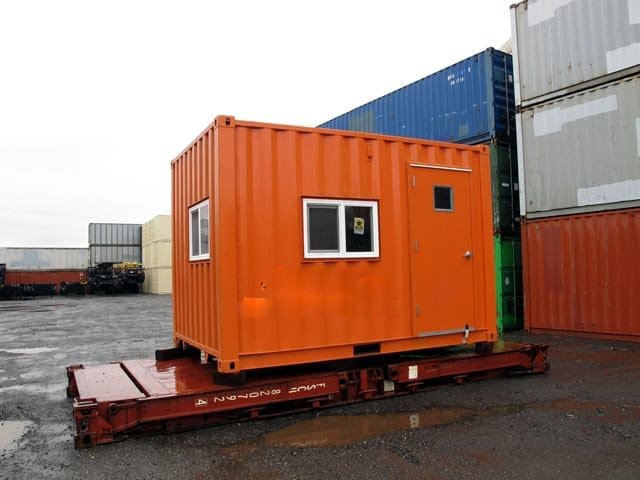 10ft portable office container side view