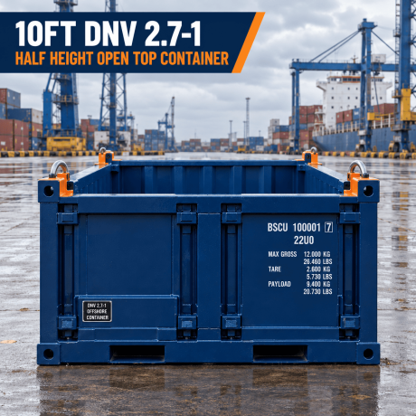 Buy 10ft DNV 2.7-1 Half Height Open Top Containers