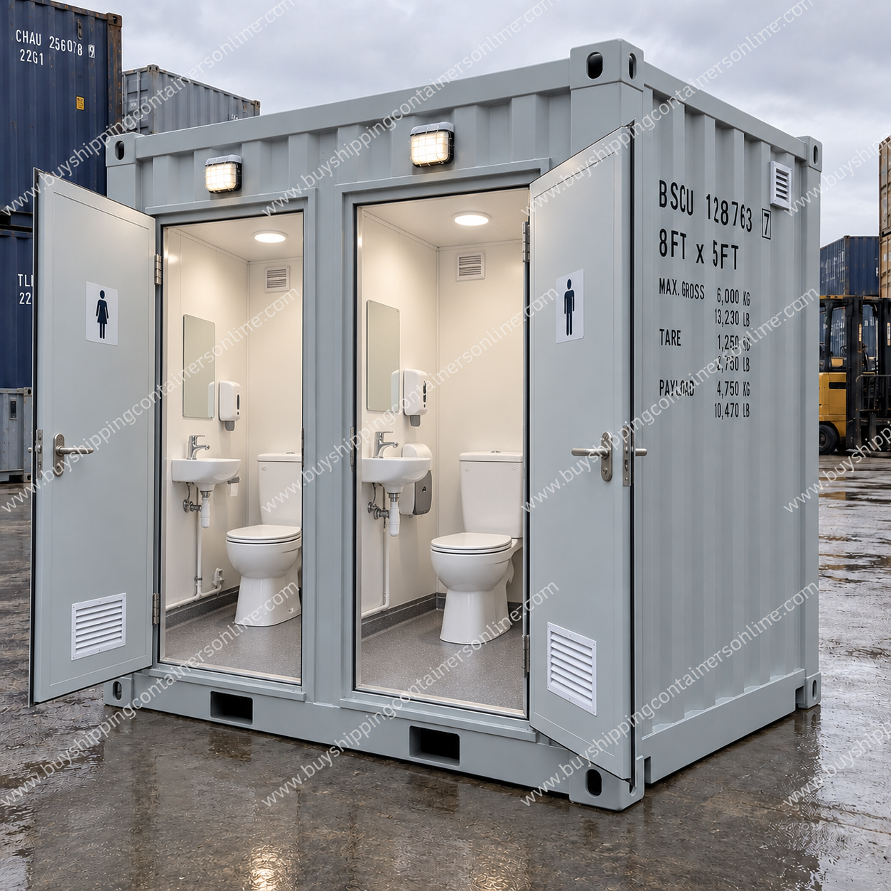 Buy 1+1 Double Mains container Toilet