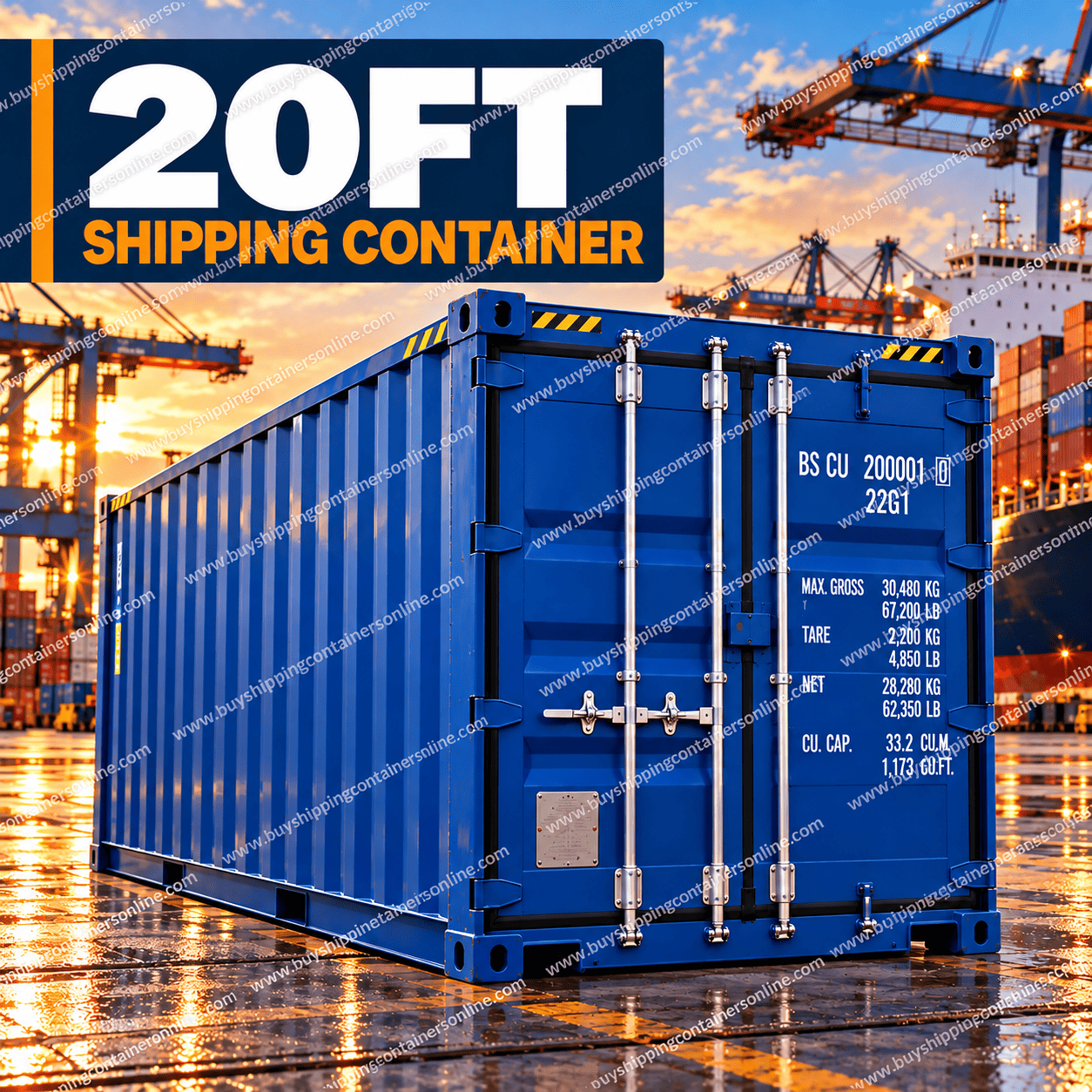 20 foot shipping container for storage and cargo