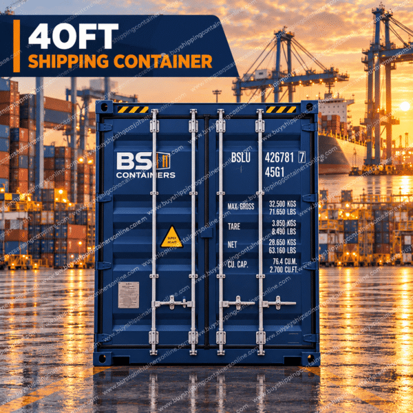 40ft shipping container for industrial and construction use