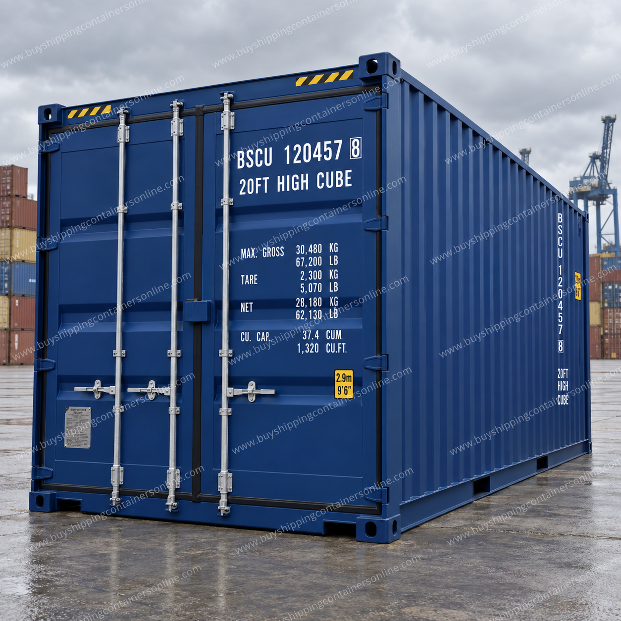 Available High Cube shipping container, designed for efficient storage and transport with increased vertical space.