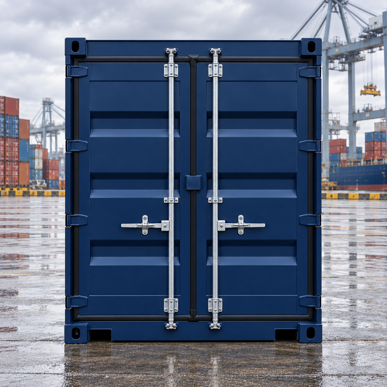 front view of a 10ft shipping container