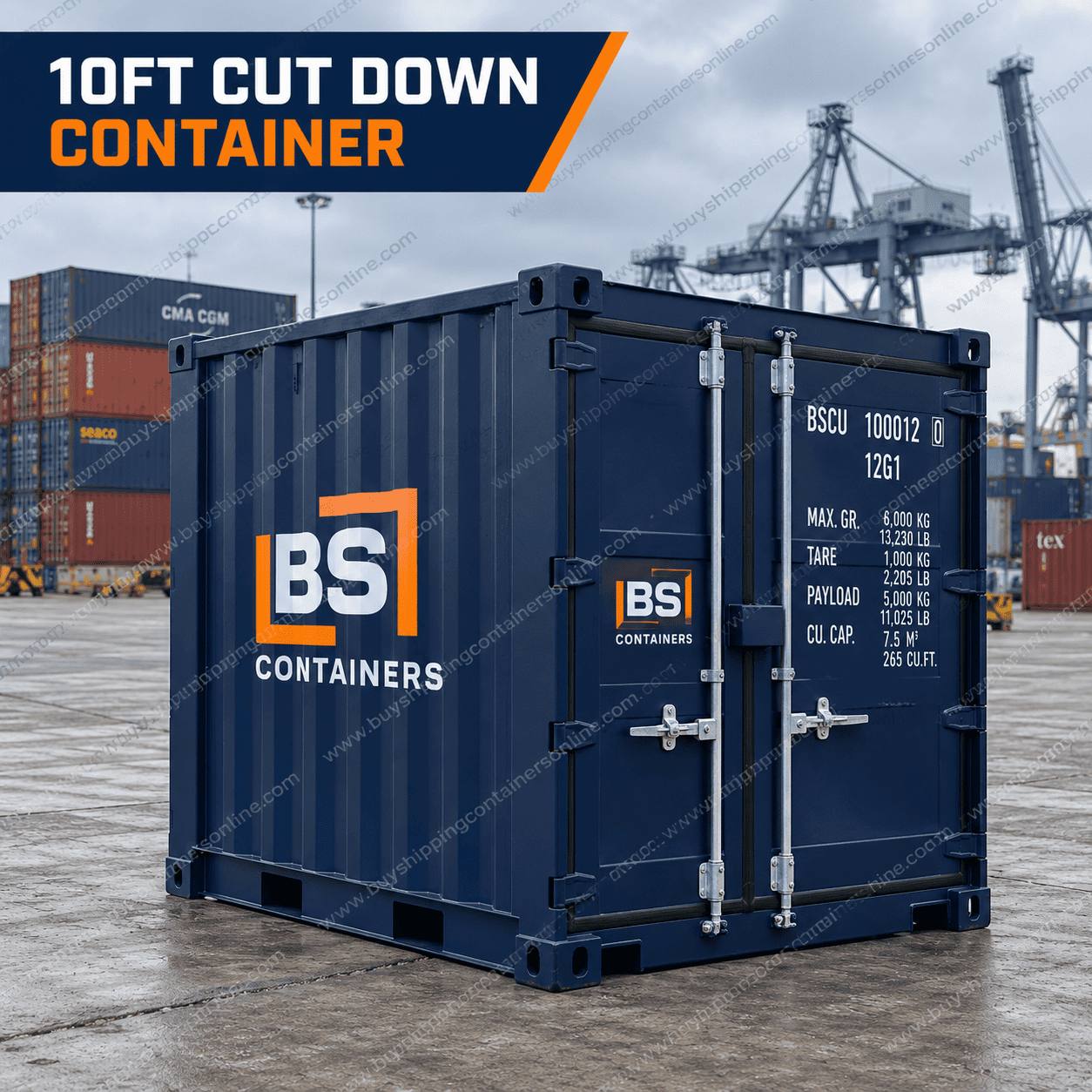 order 10ft cut down container online